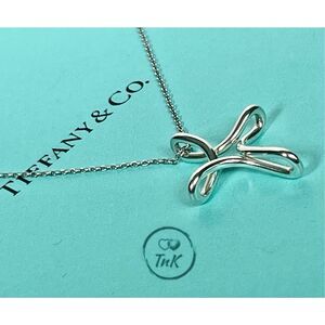 Tiffany Elsa Peretti Infiniti Cross Necklace - Small - 16” chain